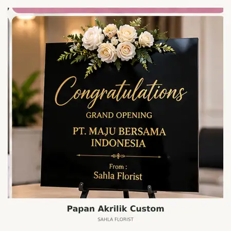 Papan Bunga Akrilik Ijen Malang